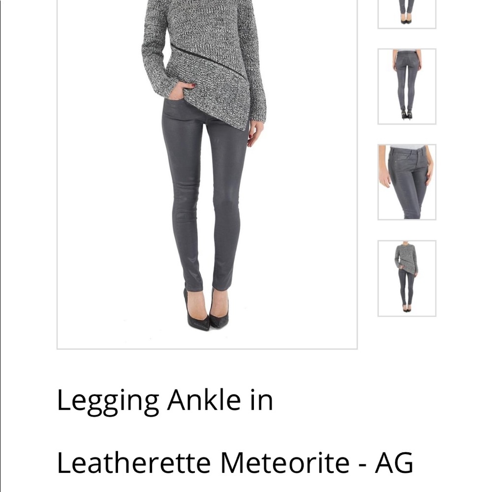 AG Legging ankle leatherette 
Meteorite